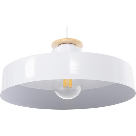 ΦΩΤΙΣΤΙΚΟ ΟΡΟΦΗΣ ΚΡΕΜΑΣΤΟ HM4159.02 ΛΕΥΚΟ ΜΕΤΑΛΛΙΚΟ ΚΑΠΕΛΟ Φ40x116Υεκ