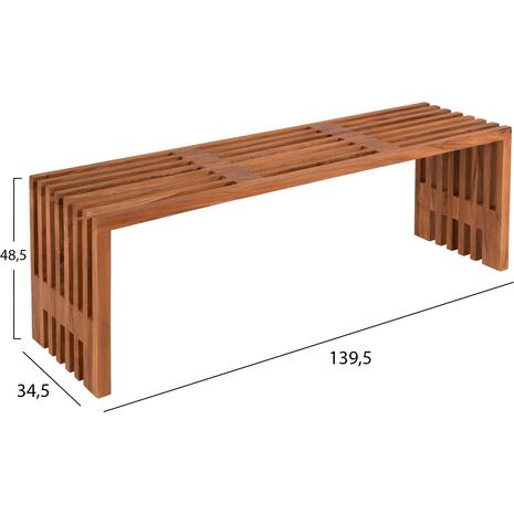 ΠΑΓΚΑΚΙ NYA HM9829 ΜΑΣΙΦ ΞΥΛΟ TEAK ΣΕ ΦΥΣΙΚΟ 139,5x34,5x48,5Υεκ.