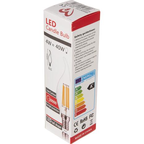 ΛΑΜΠΤΗΡΑΣ HM4047.02 ΣΤΥΛ ΦΛΟΓΑ LED FILAMENT 6W E14 3000K GOLD DIMMABLE