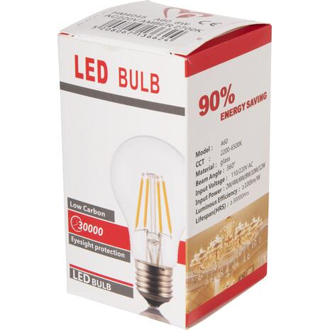 ΛΑΜΠΤΗΡΑΣ HM4045 LED FILAMENT 8W E27 3000K GOLD DIMMABLE