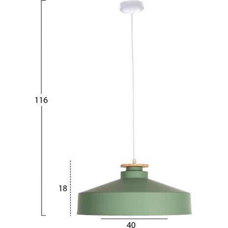 ΦΩΤΙΣΤΙΚΟ ΟΡΟΦΗΣ ΚΡΕΜΑΣΤΟ HM4159.05 ΠΡΑΣΙΝΟ ΜΕΤΑΛΛΙΚΟ ΚΑΠΕΛΟ Φ40x116Υεκ