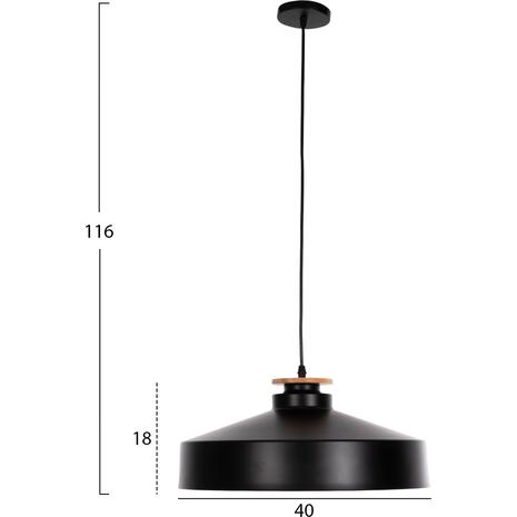 ΦΩΤΙΣΤΙΚΟ ΟΡΟΦΗΣ ΚΡΕΜΑΣΤΟ HM4159.01 ΜΑΥΡΟ ΜΕΤΑΛΛΙΚΟ ΚΑΠΕΛΟ Φ40x116Υεκ