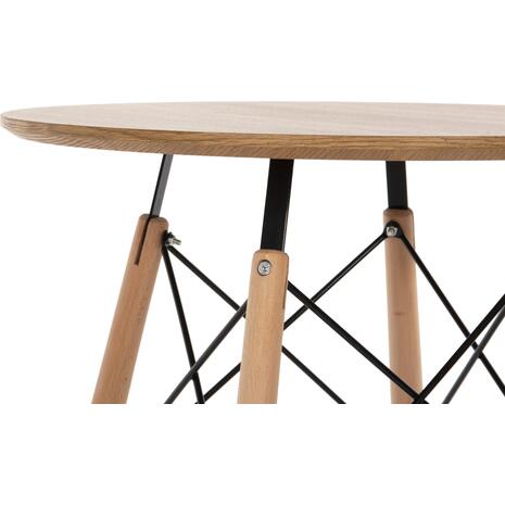 ΤΡΑΠΕΖΙ ΣΤΡΟΓΓΥΛΟ MINIMAL HM0060.04 ΦΥΣΙΚΟ ΧΡΩΜΑ MDF-ΠΟΔΙΑ ΟΞΙΑΣ ΣΕ ΦΥΣΙΚΟ ΧΡΩΜΑ Φ60Χ76Υεκ.
