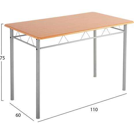 ΣΕΤ ΤΡΑΠΕΖΑΡΙΑΣ 5ΤΜΧ PEASY HM9415.02 ΜΕΤΑΛΛΟ ΑΣΗΜΙ-MDF SONAMA 110x60x75Υεκ