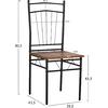 ΣΕΤ ΤΡΑΠΕΖΑΡΙΑΣ 5ΤΜΧ PEARY HM9416.01 ΜΕΤΑΛΛΟ ΜΑΥΡΟ-MDF ΚΑΡΥΔΙ 110x70x74Yεκ.