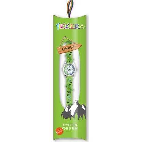 Ρολόι παιδικό Tikkers Time Teacher Green Strap Dinosaur (TK0207)