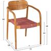 ΠΟΛΥΘΡΟΝΑ OSLO HM9636.06 ΞΥΛΟ TEAK ΦΥΣΙΚΟ & ΡΟΖ ΣΧΟΙΝΙ 55x54x80Yεκ.