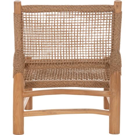 ΚΑΡΕΚΛΑ LONDER HM5986 ΞΥΛΟ TEAK ΣΕ ΦΥΣΙΚΟ ΚΑΙ ΣΥΝΘΕΤΙΚΟ RATTAN 63x77x77Υεκ.