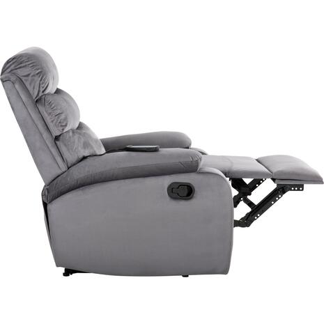 ΠΟΛΥΘΡΟΝΑ RELAX YASUMU HM9783.01 ΓΚΡΙ ΒΕΛΟΥΔΟ 80x93x100Υεκ. (Γκρι)