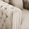 ΠΟΛΥΘΡΟΝΑ τ.CHESTERFIELD MOBAR HM3261.02 ΚΡΕΜ ΒΕΛΟΥΔΟ-ΜΕΤΑΛΛΙΚΑ ΠΟΔΙΑ 99x86,5x77Υεκ. (Μπεζ)