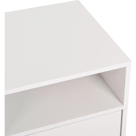 ΚΟΜΟΔΙΝΟ ΜΕΛΑΜΙΝΗΣ MALORY HM2205.05 ΛΕΥΚO 40x40x50Yεκ. (Λευκό)