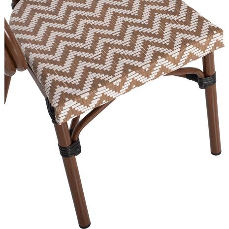 ΠΟΛΥΘΡΟΝΑ BAMBOO LOOK HM5861.03 ΚΑΦΕ-ΛΕΥΚΟ 58.5x58x82Υεκ.