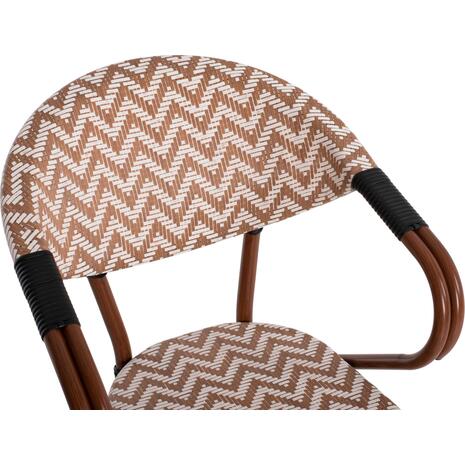 ΠΟΛΥΘΡΟΝΑ BAMBOO LOOK HM5861.03 ΚΑΦΕ-ΛΕΥΚΟ 58.5x58x82Υεκ.