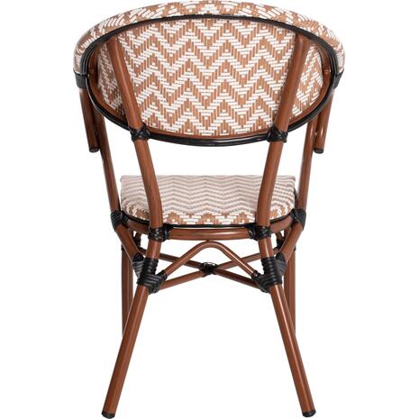 ΠΟΛΥΘΡΟΝΑ BAMBOO LOOK HM5861.03 ΚΑΦΕ-ΛΕΥΚΟ 58.5x58x82Υεκ.