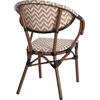 ΠΟΛΥΘΡΟΝΑ BAMBOO LOOK HM5861.03 ΚΑΦΕ-ΛΕΥΚΟ 58.5x58x82Υεκ.