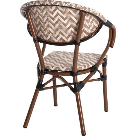 ΠΟΛΥΘΡΟΝΑ BAMBOO LOOK HM5861.03 ΚΑΦΕ-ΛΕΥΚΟ 58.5x58x82Υεκ.