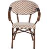 ΠΟΛΥΘΡΟΝΑ BAMBOO LOOK HM5861.03 ΚΑΦΕ-ΛΕΥΚΟ 58.5x58x82Υεκ.