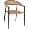 ΠΟΛΥΘΡΟΝΑ ΑΛΟΥΜΙΝΙΟΥ HM5854.12 ΑΝΘΡΑΚΙ PΕ RATTAN ΜΠΕΖ 56x60x78 εκ.