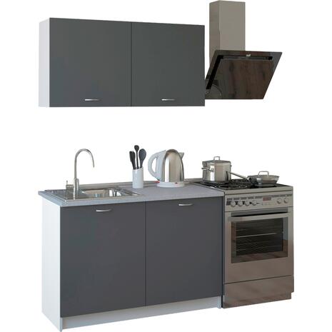 ΣΥΝΘΕΣΗ ΚΟΥΖΙΝΑΣ BLAINE ΜΕΛΑΜΙΝΗ ΓΚΡΙ HM2439.10 120x46-29,2εκ.