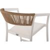 ΣΚΑΜΠΟ ΑΛΟΥΜΙΝΙΟΥ HM5892.12 ΜΕΣΑΙΟΥ ΥΨΟΥΣ RATTAN & TEXTLINE ΛΕΥΚΟ ΜΠΕΖ 55x56,5x99Y