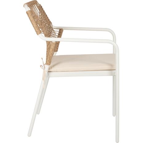 ΠΟΛΥΘΡΟΝΑ ΑΛΟΥΜΙΝΙΟΥ TROTTER HM5865.12 ΛΕΥΚΟΣ ΣΚΕΛΕΤΟΣ ΜΕ WICKER ΜΠΕΖ & ΕΚΡΟΥ ΜΑΞΙΛΑΡΙ