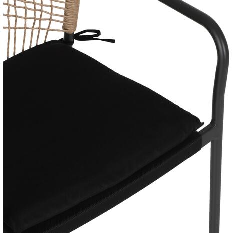 ΠΟΛΥΘΡΟΝΑ ΑΛΟΥΜΙΝΙΟΥ TROTTER HM5865.11 ΣΚΟΥΡΟΣ ΓΚΡΙ ΣΚΕΛΕΤΟΣ ΜΕ WICKER ΜΠΕΖ & ΜΑΥΡΟ ΜΑΞΙΛΑΡΙ