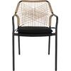 ΠΟΛΥΘΡΟΝΑ ΑΛΟΥΜΙΝΙΟΥ TROTTER HM5865.11 ΣΚΟΥΡΟΣ ΓΚΡΙ ΣΚΕΛΕΤΟΣ ΜΕ WICKER ΜΠΕΖ & ΜΑΥΡΟ ΜΑΞΙΛΑΡΙ