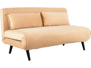 ΚΑΝΑΠΕΣ ΚΡΕΒΑΤΙ 2 ΑΤΟΜΩΝ ASMA HM3077.17 ΜΕ ΒΕΛΟΥΔΟ ΜΠΕΖ 140x80x77Yεκ.