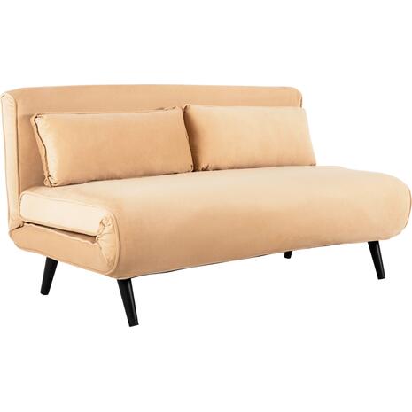 ΚΑΝΑΠΕΣ ΚΡΕΒΑΤΙ 2 ΑΤΟΜΩΝ ASMA HM3077.17 ΜΕ ΒΕΛΟΥΔΟ ΜΠΕΖ 140x80x77Yεκ.