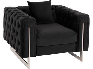 ΠΟΛΥΘΡΟΝΑ τ.CHESTERFIELD MOBAR HM3261.04 ΜΑΥΡΟ ΒΕΛΟΥΔΟ-ΜΕΤΑΛΛΙΚΑ ΠΟΔΙΑ 99x86,5x77Υεκ (Μαύρο)