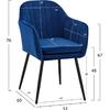 ΠΟΛΥΘΡΟΝΑΚΙ SAWYER ΒΕΛΟΥΔΟ ΜΠΛΕ ΜΕ ΜΑΥΡΑ ΠΟΔΙΑ HM8523.18 53Χ60Χ76Υ εκ. (σετ 2 τεμαχίων)