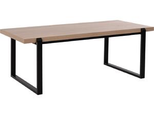 ΤΡΑΠΕΖΙ ΣΑΛΟΝΙΟΥ SHABEN HM9585.03 MDF SONOMA-ΜΑΥΡΗ ΜΕΤΑΛΛΙΚΗ ΒΑΣΗ 120x60X46Yεκ.