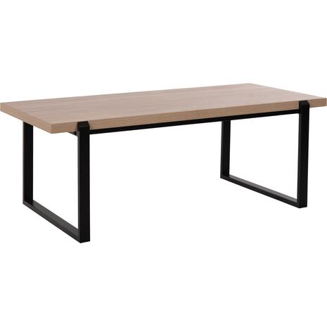 ΤΡΑΠΕΖΙ ΣΑΛΟΝΙΟΥ SHABEN HM9585.03 MDF SONOMA-ΜΑΥΡΗ ΜΕΤΑΛΛΙΚΗ ΒΑΣΗ 120x60X46Yεκ.