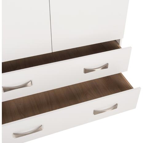 ΝΤΟΥΛΑΠΑ 3ΦΥΛΛΗ CARLY HM384.05 ΜΕ ΔΥΟ ΣΥΡΤΑΡΙΑ ΛΕΥΚΗ 150X55Χ180Υεκ.