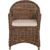 ΠΟΛΥΘΡΟΝΑ ΜΕ ΕΚΡΟΥ ΜΑΞΙΛΑΡΙ KEYLA HM9536 ΚΑΦΕ RATTAN 63x65x87Υεκ.