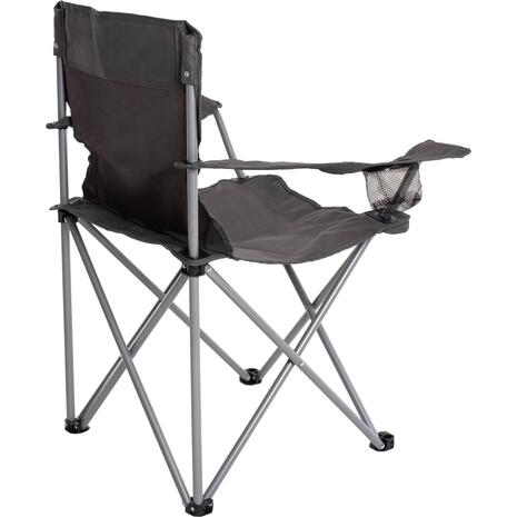 ΠΟΛΥΘΡΟΝΑ FISHERMAN HM5096.01 ΠΤΥΣΣΟΜΕΝΗ CAMPING ΜΕ ΘΕΣΗ ΓΙΑ ΠΟΤΗΡΙ ΓΚΡΙ 77x48x81εκ.