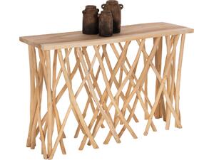 ΚΟΝΣΟΛΑ KRANT ΣΕ ΡΟΥΣΤΙΚ ΣΤΥΛ ΚΛΑΔΙΑ ΤEAK & 3εκ. ΕΠΙΦΑΝΕΙΑ 121X36X75Yεκ.HM9805