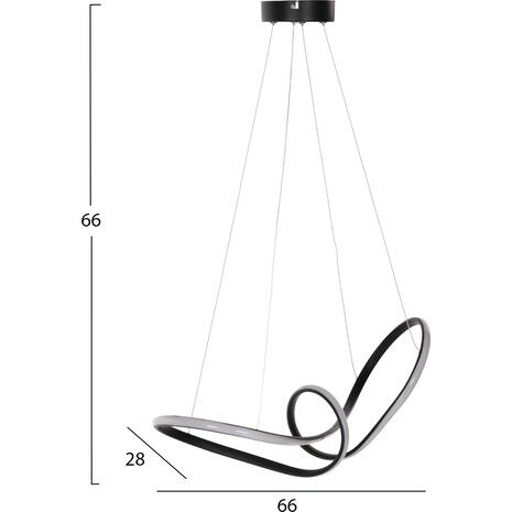 ΦΩΤΙΣΤΙΚΟ ΟΡΟΦΗΣ ΜΑΥΡΟ LED HM7522.03 52x28x66Υ εκ.