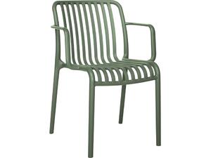MODA-H Πολυθρόνα Στοιβαζόμενη, PP - UV Protection Απόχρωση Πράσινο (Ε3800,4Η)