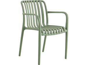 MODA Πολυθρόνα Στοιβαζόμενη PP - UV Protection Απόχρωση Πράσινο (Ε3800,40)