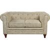 CHESTERFIELD York Kαναπές 2Θέσιος Σαλονιού - Καθιστικού, Ύφασμα Απόχρωση Μπεζ (Ε942,21)