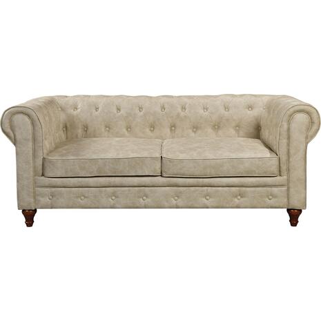CHESTERFIELD York Kαναπές 3Θέσιος Σαλονιού - Καθιστικού, Ύφασμα Απόχρωση Μπεζ (Ε942,31)