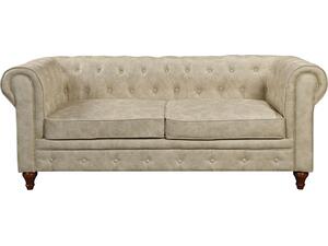CHESTERFIELD York Kαναπές 3Θέσιος Σαλονιού - Καθιστικού, Ύφασμα Απόχρωση Μπεζ (Ε942,31)