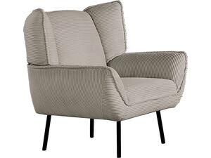 EMERALD Πολυθρόνα Σαλονιού - Καθιστικού, Ύφασμα Κοτλέ Μπεζ (Ε9418,1)