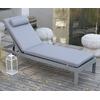 SUNLOUNGER Μαξιλάρι Ξαπλώστρας με Προσκέφαλο, Ύφασμα Water Repellent Γκρι, Φερμουάρ (Ε2014,3)
