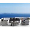 BELMAR Living Set Σαλόνι Κήπου ALU:3Θέσ+2 Πολυθρόνες+Τραπέζι Wicker GreyWhite, Μαξ.Γκρι Σκ. (Ε6868)