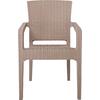 LORA Πολυθρόνα Κήπου Στοιβαζόμενη, PP (Rattan Look) Απόχρωση Cappuccino (Ε303,1)