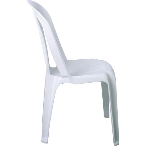 IRIDE Καρέκλα Στοιβαζόμενη, ΡΡ Άσπρο (Ε369)