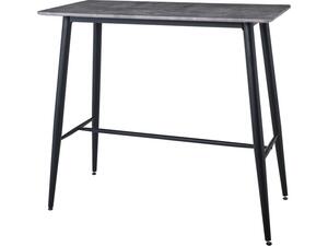 LAVIDA Τραπέζι BAR Μέταλλο Βαφή Μαύρο, Επιφάνεια Απόχρωση Cement (ΕΜ158,2)