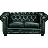 CHESTERFIELD Birmingham Καναπές 2Θέσιος Σαλονιού Καθιστικού,Δέρμα Antique Green (Ε9574,23)